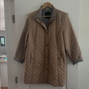 Talbots Light Brown Quilted  Jacket